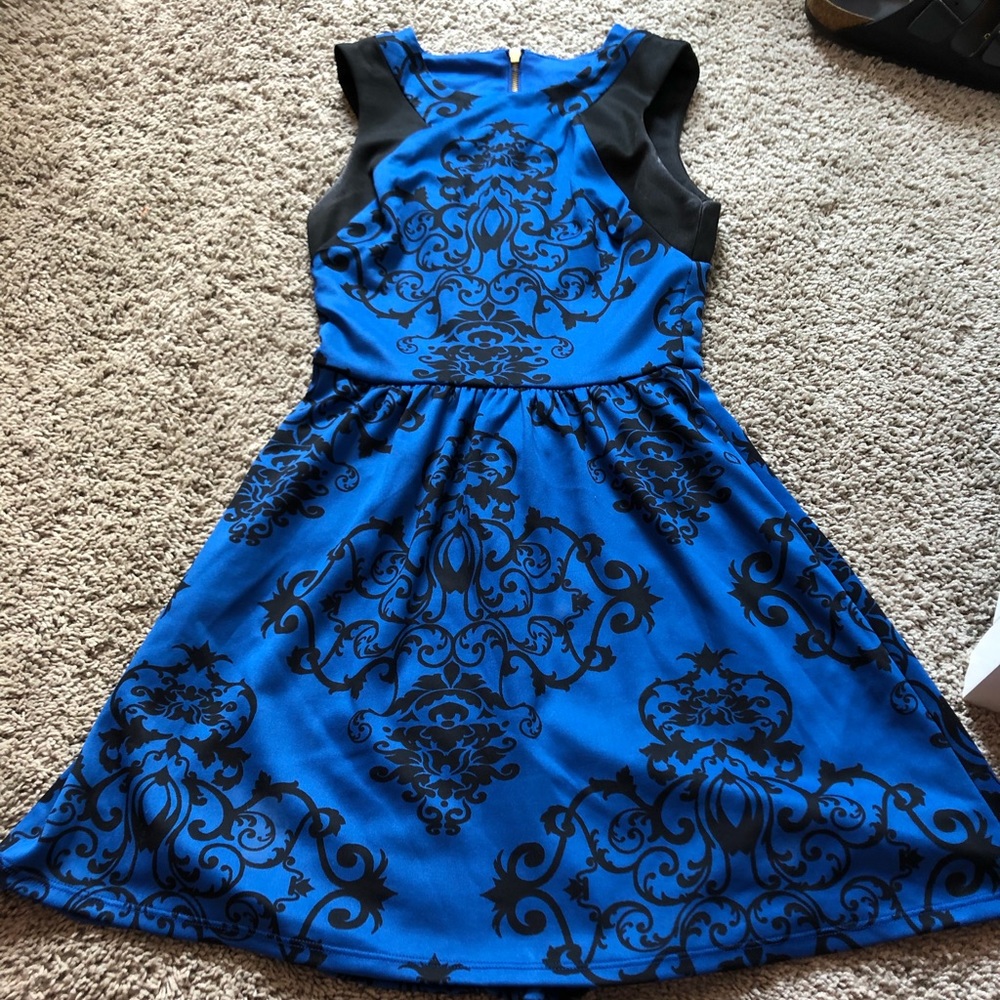 Blue and black homecoming dress